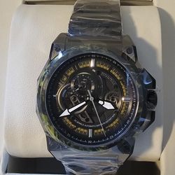New Invicta S1 Rally Automatic Men's Watch w/Skeleton Dial 43mm Black 69511 & Carbon Fiber Carrying.
