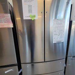Stainless Steel French Door Refrigerator New Scratch And Dent With 6months Warranty 