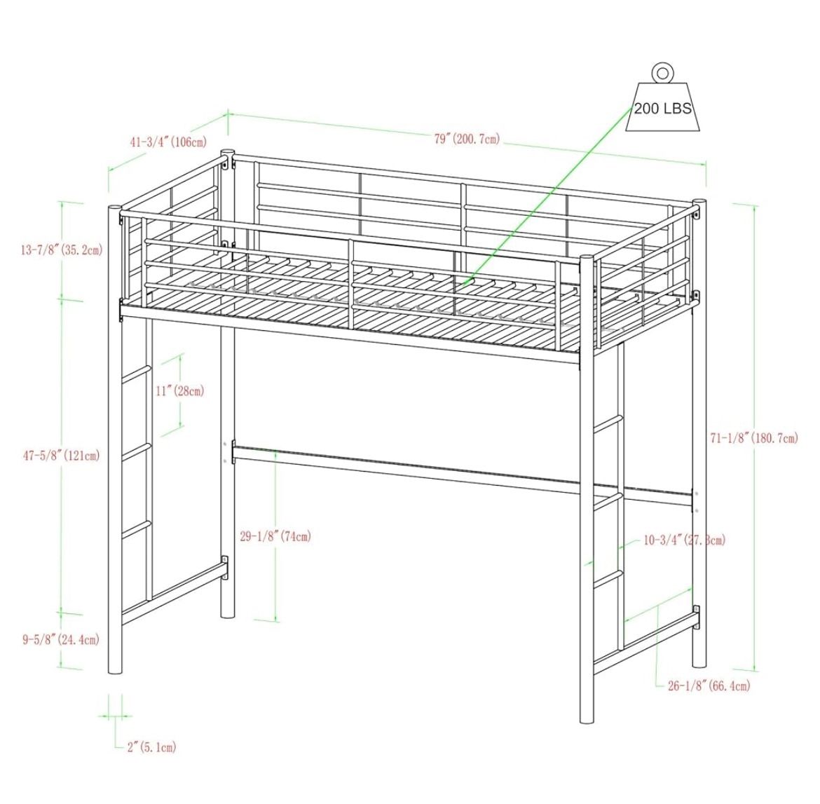 Loft Bed Twin Size