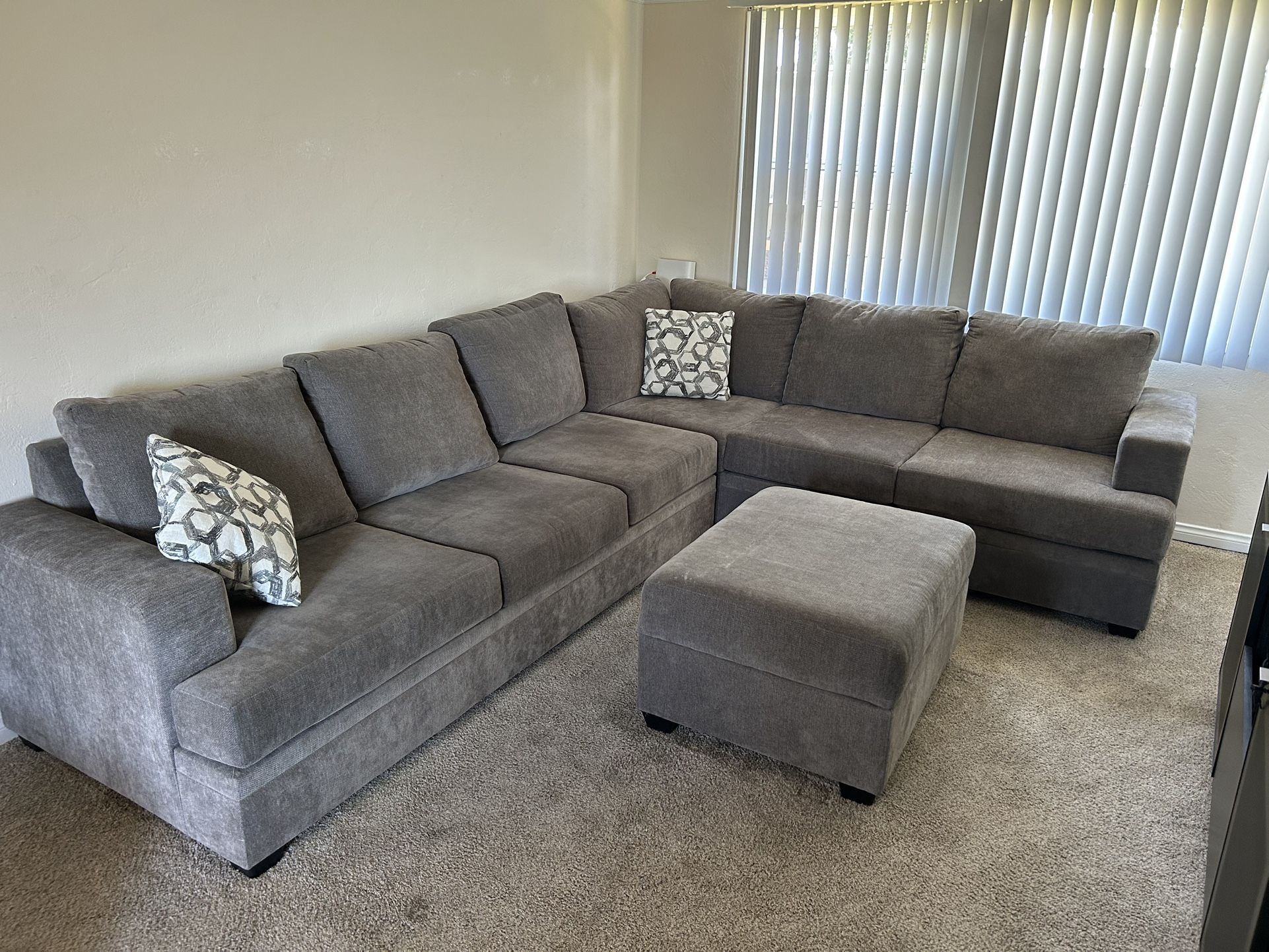 Sectional Couch - Charcoal Grey