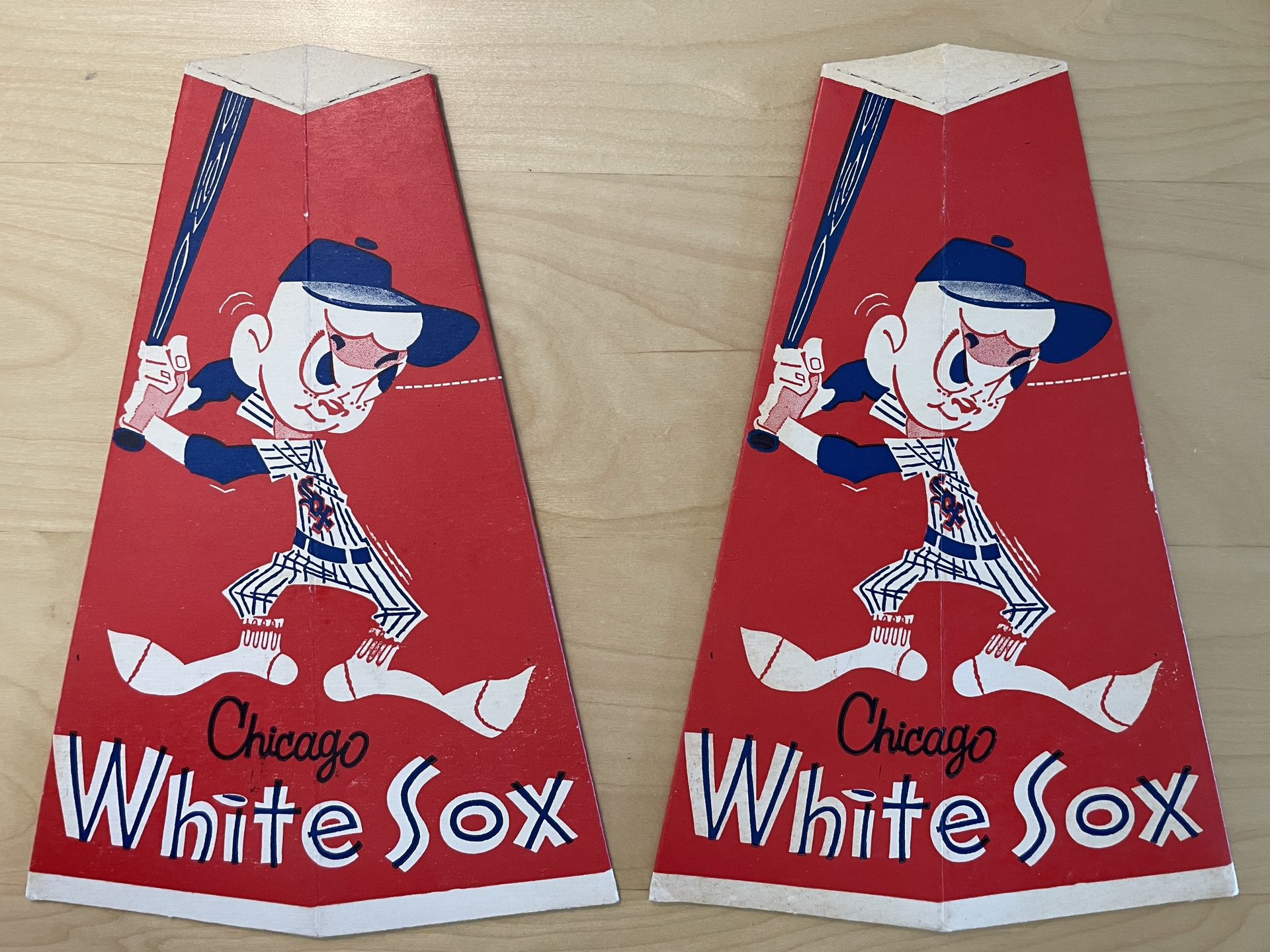 2 Vintage Chicago White Sox Popcorn Holder Megaphone