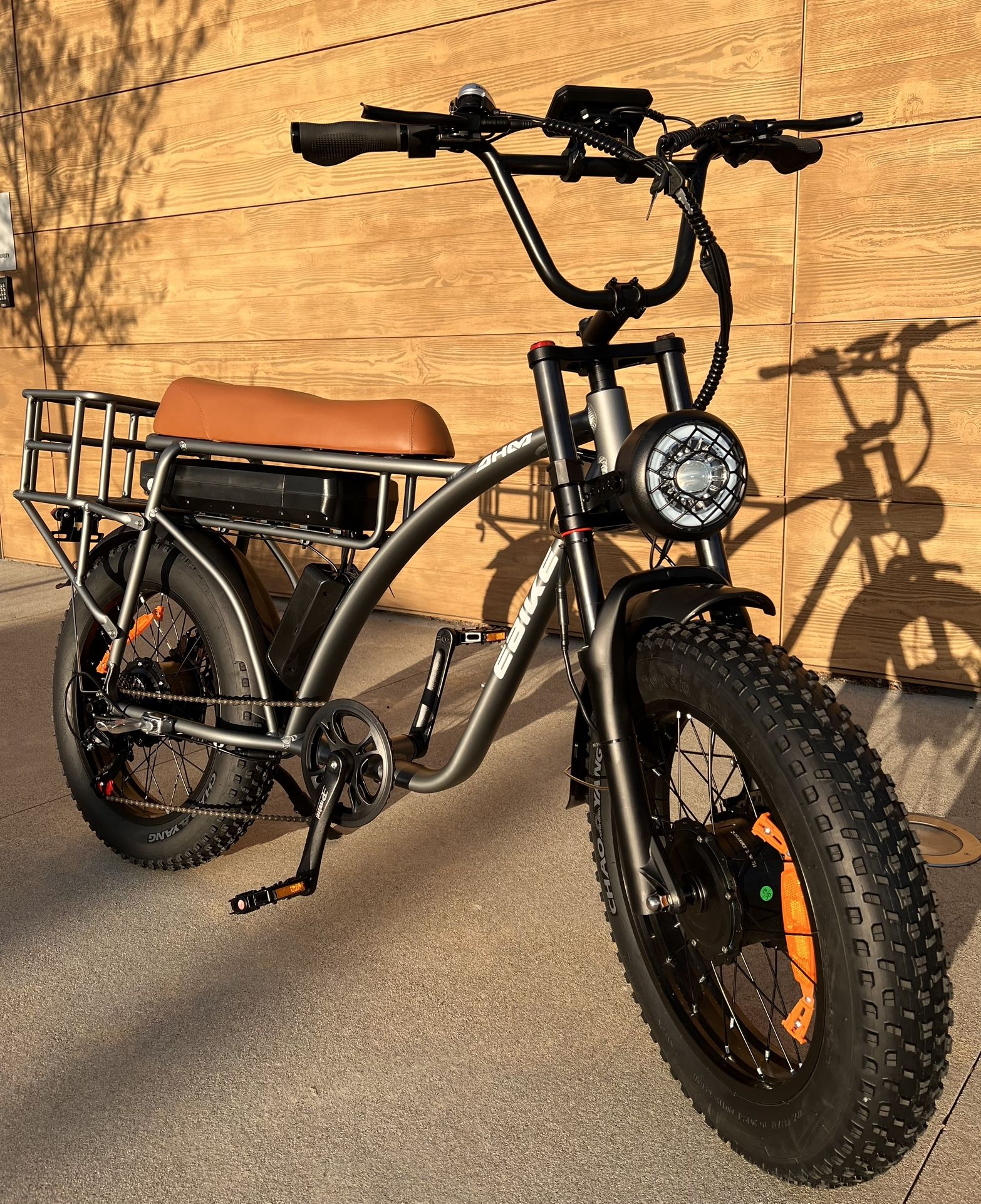 2000 Watt (Dual Motor 1000w Each/AWD/2x2) Electric Bike w/Large Rear Basket, Dual Rider Capable