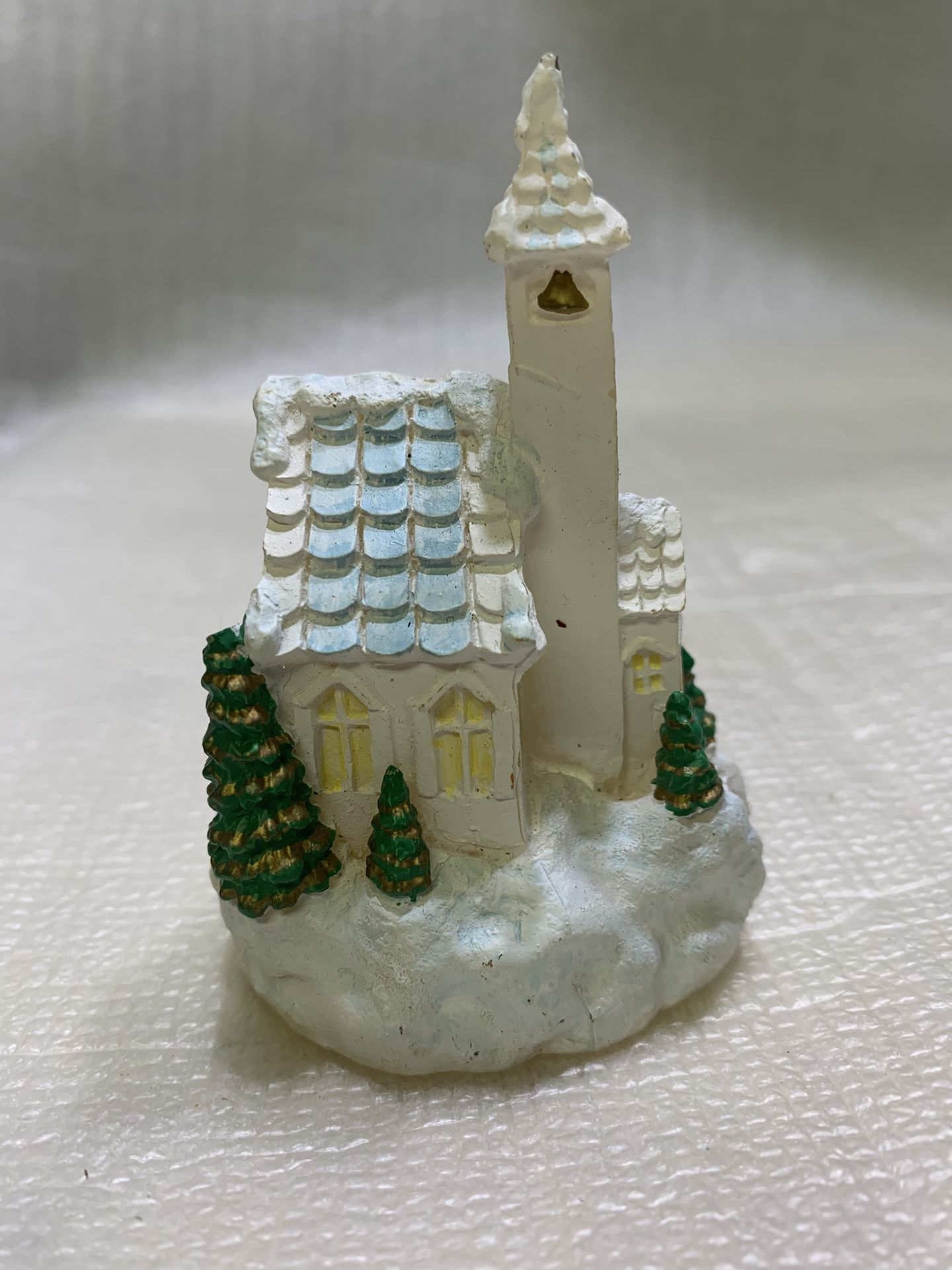 San Francisco Music Box Company Church Ornament Plays Silent Night Works