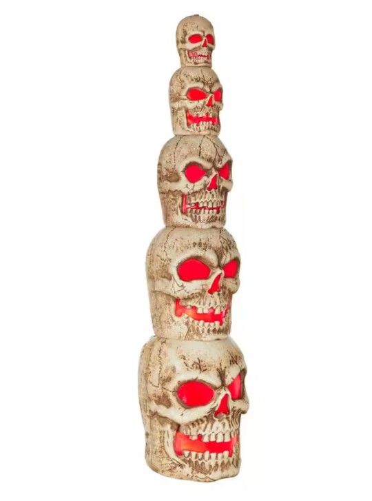 8ft Home Accents Holiday Halloween Grave & Bones Giant Sized Skull Stack - New!