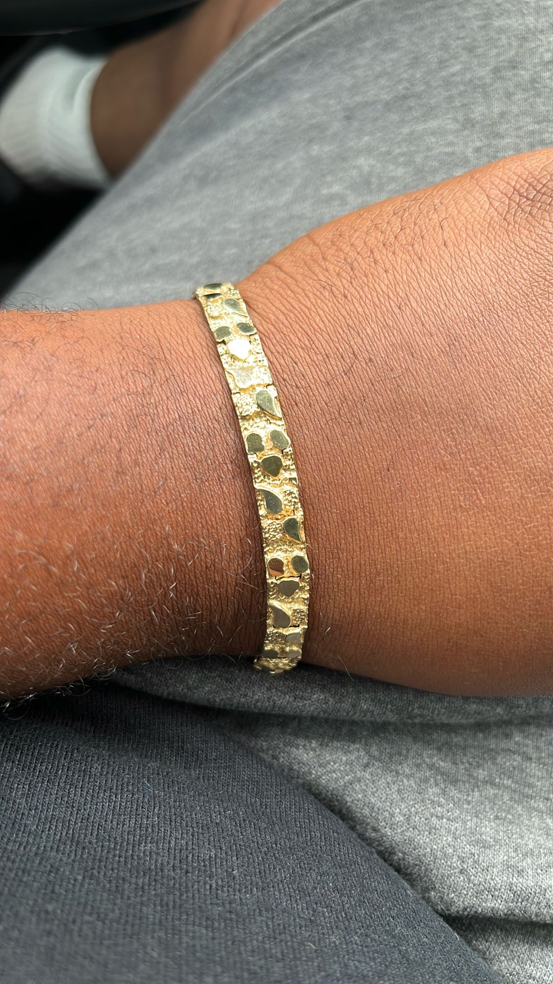 14k Gold Nugget Bracelet 