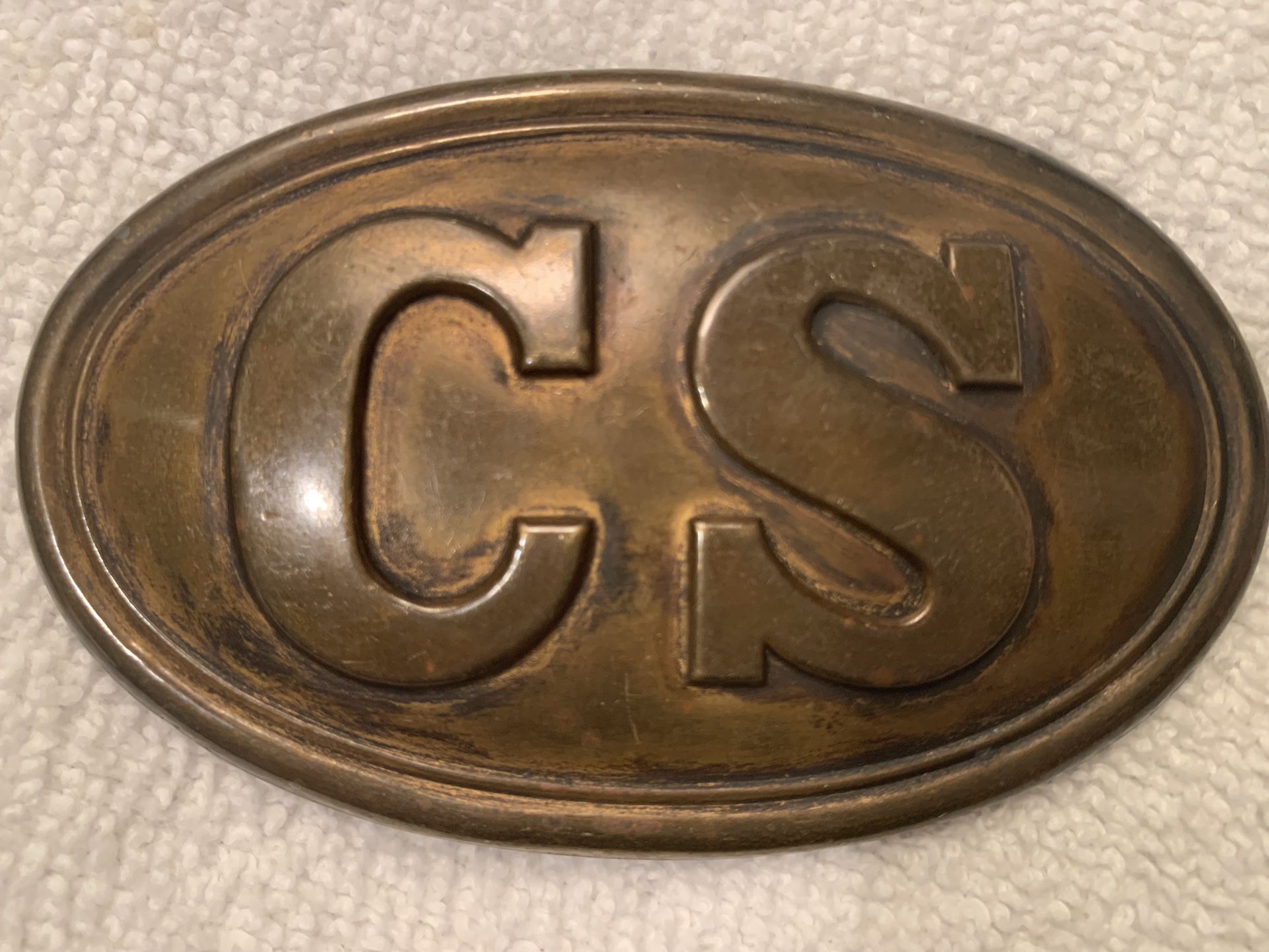 Confederate States (CS) Brass Belt Buckle For Enlisted Man