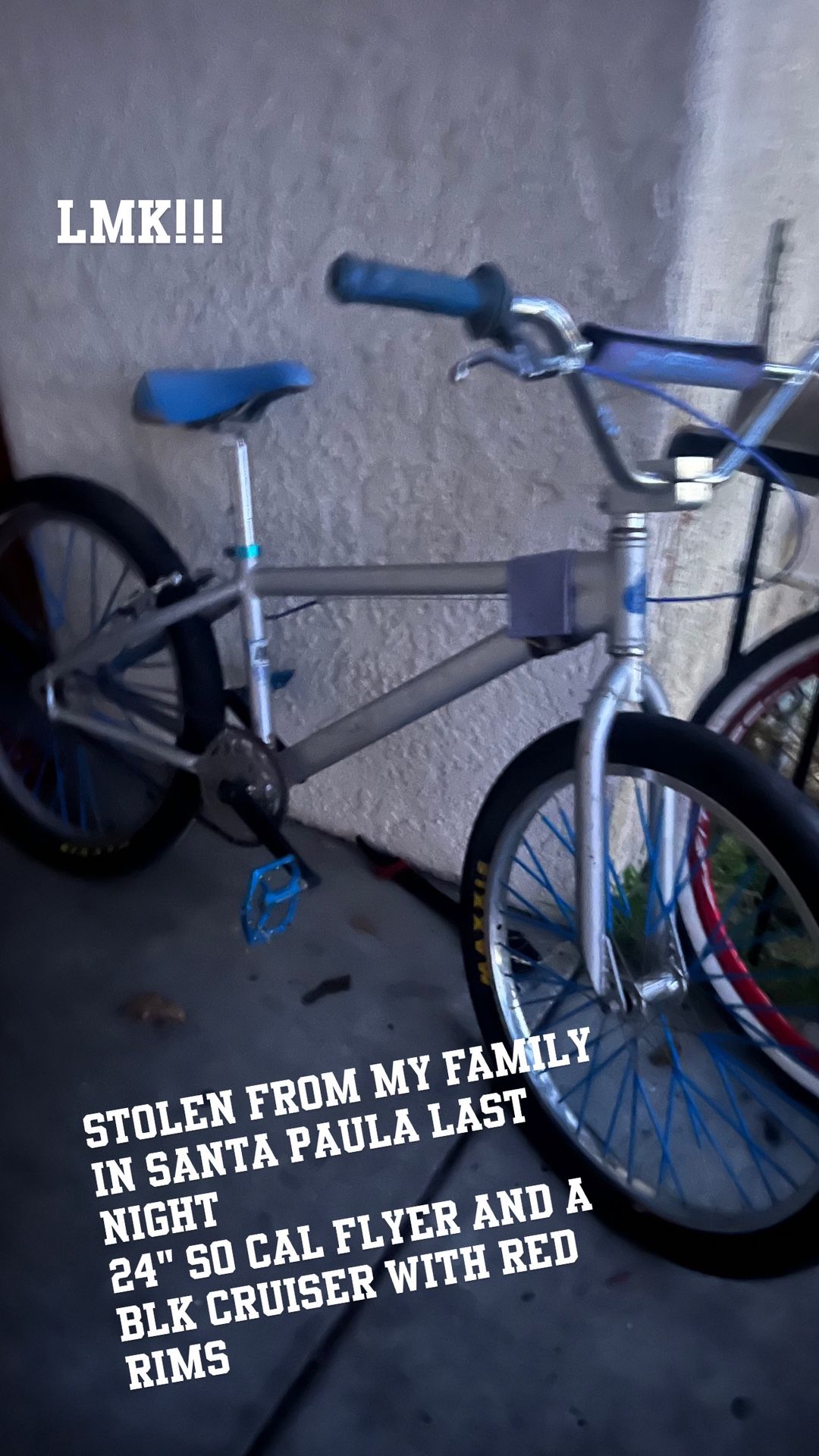 STOLEN SE So Cal Flyer 24" and a black cruiser with red wheels