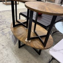 Three-Piece Set: Cocktail And Two End Tables. (Sold In Sets Only.) 