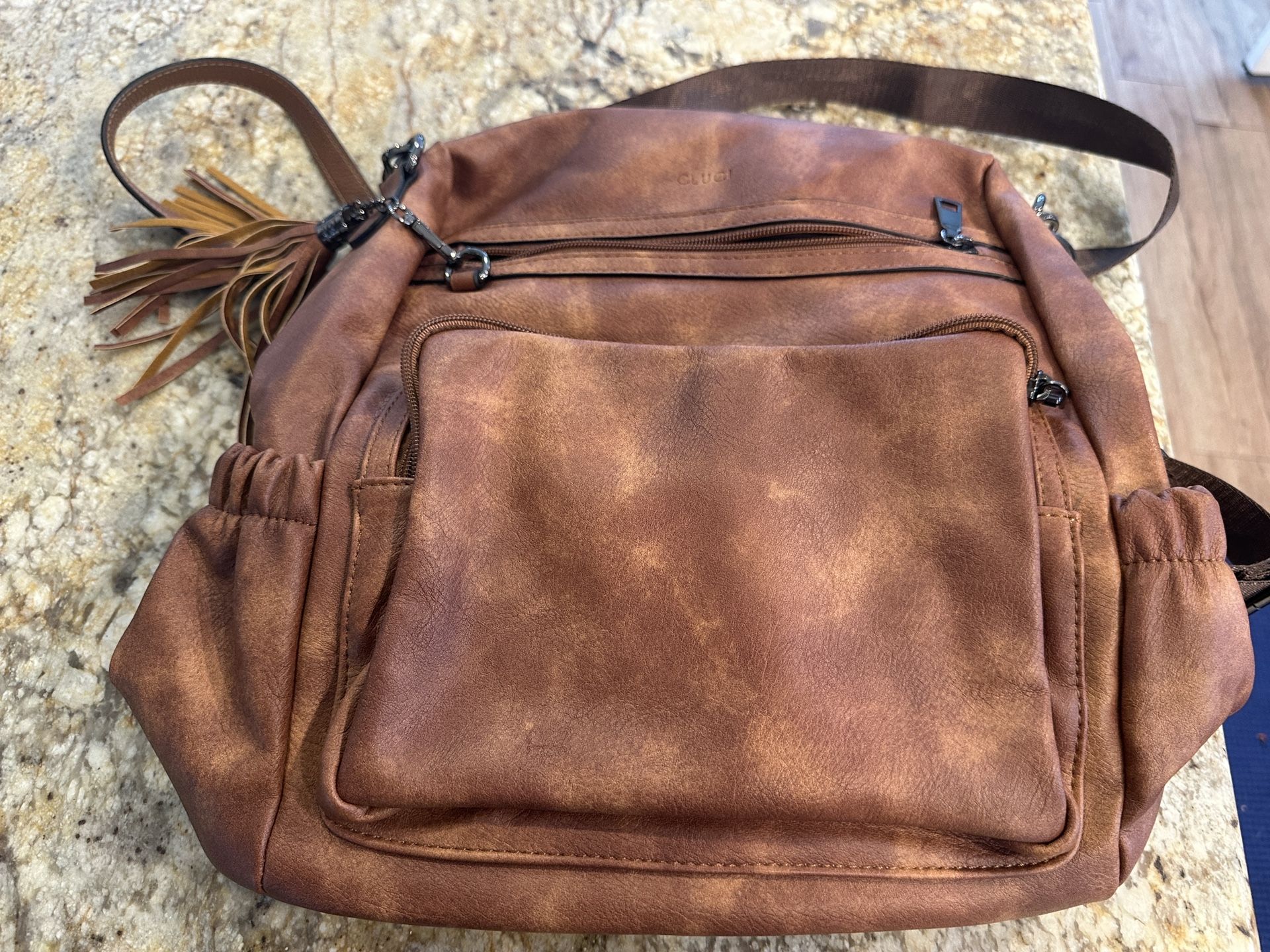 Leather Backpack. Never Used
