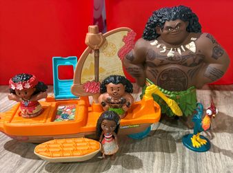 Fisher-Price Little People Disney Moana Boat and Figures Set