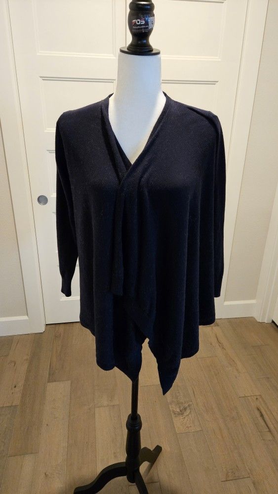 Black Shal Neck Cardigan- Size Small