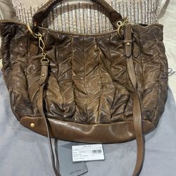 Super Rare Miu Miu Cammello Nappa Patch XL Shopper Tote - Amazing Condition!!!