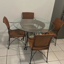 Round Glass Dining Table