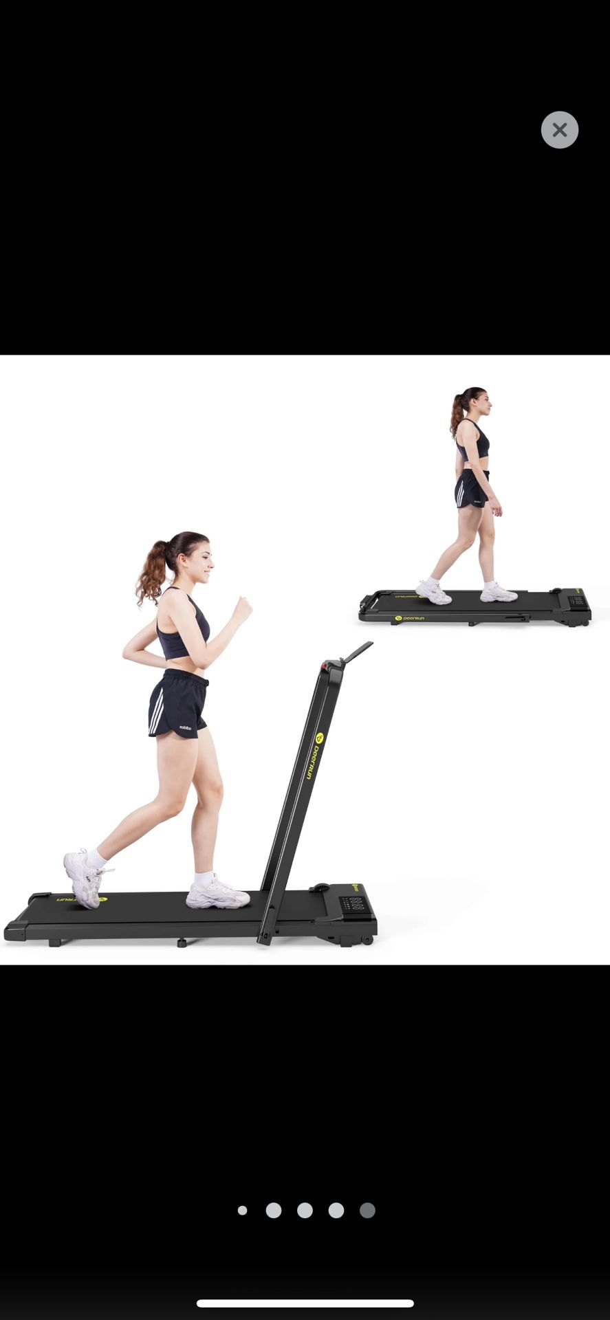 DeerRun A5 Pro 2in1 Smart Folding Walking Pad With Handrail