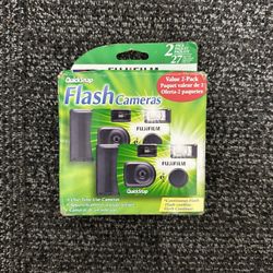 FUJIFILM QuickSnap Flash 400 Disposable Camera 2 Pack 35mm Brand New EXP 2025