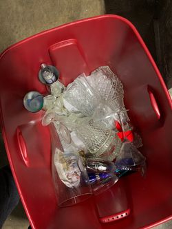 Lot of Glass Cups, shots, & vases