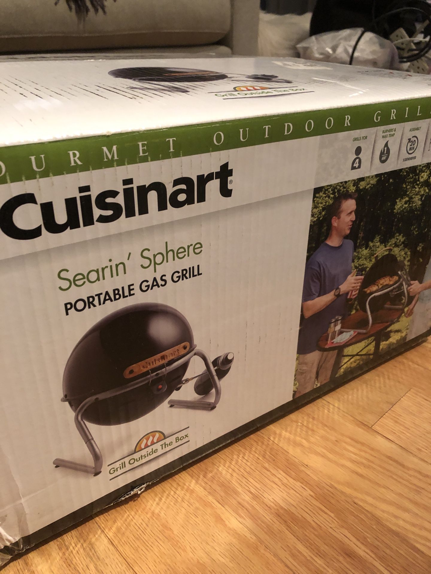 NEW Cuisinart® Searin' Sphere Portable Gas Grill in Black