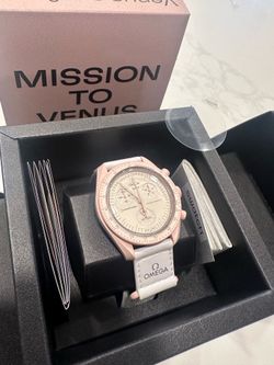 Brand New Swatch x OMEGA Moonwatch Mission to Venus Bioceramic Watch Brand New Authentic Bought From Swatch PopUp Shop in Glendale Americana