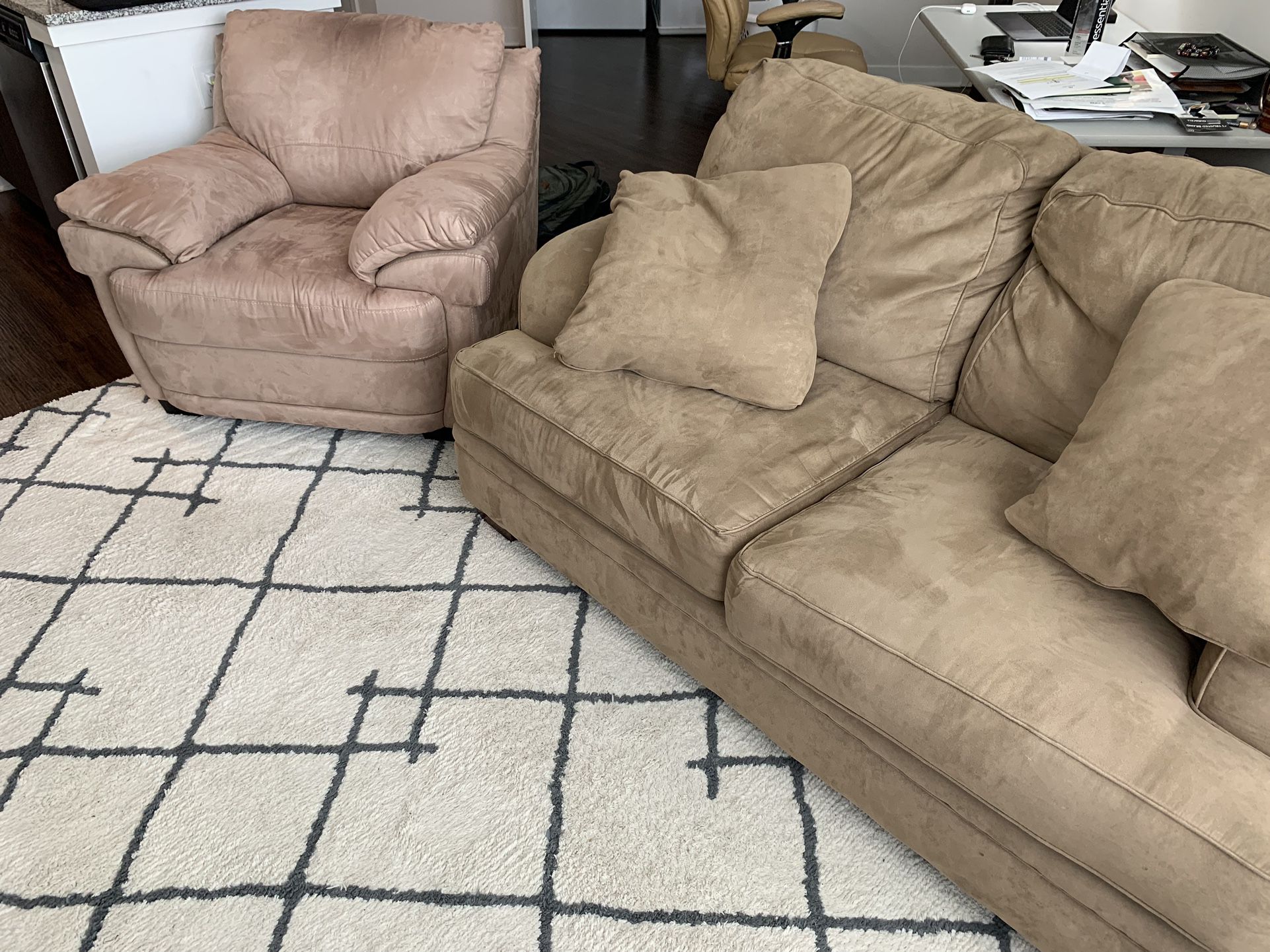 Loveseat and Armchair