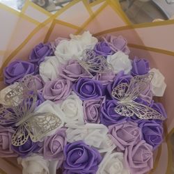 Foam flower arrangement for Mother's Day