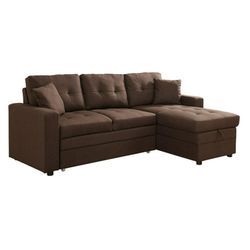 Brand New Brown Linen Sofa + Loveseat 2PCs Set
