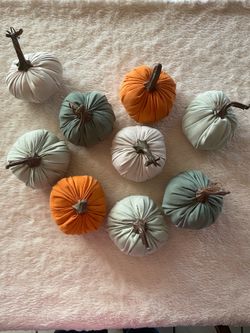 9 home decor fabric pumpkins