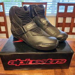 Alpinestars SMX-1 R Vented Motorcycle Shoes Black Size 11.5