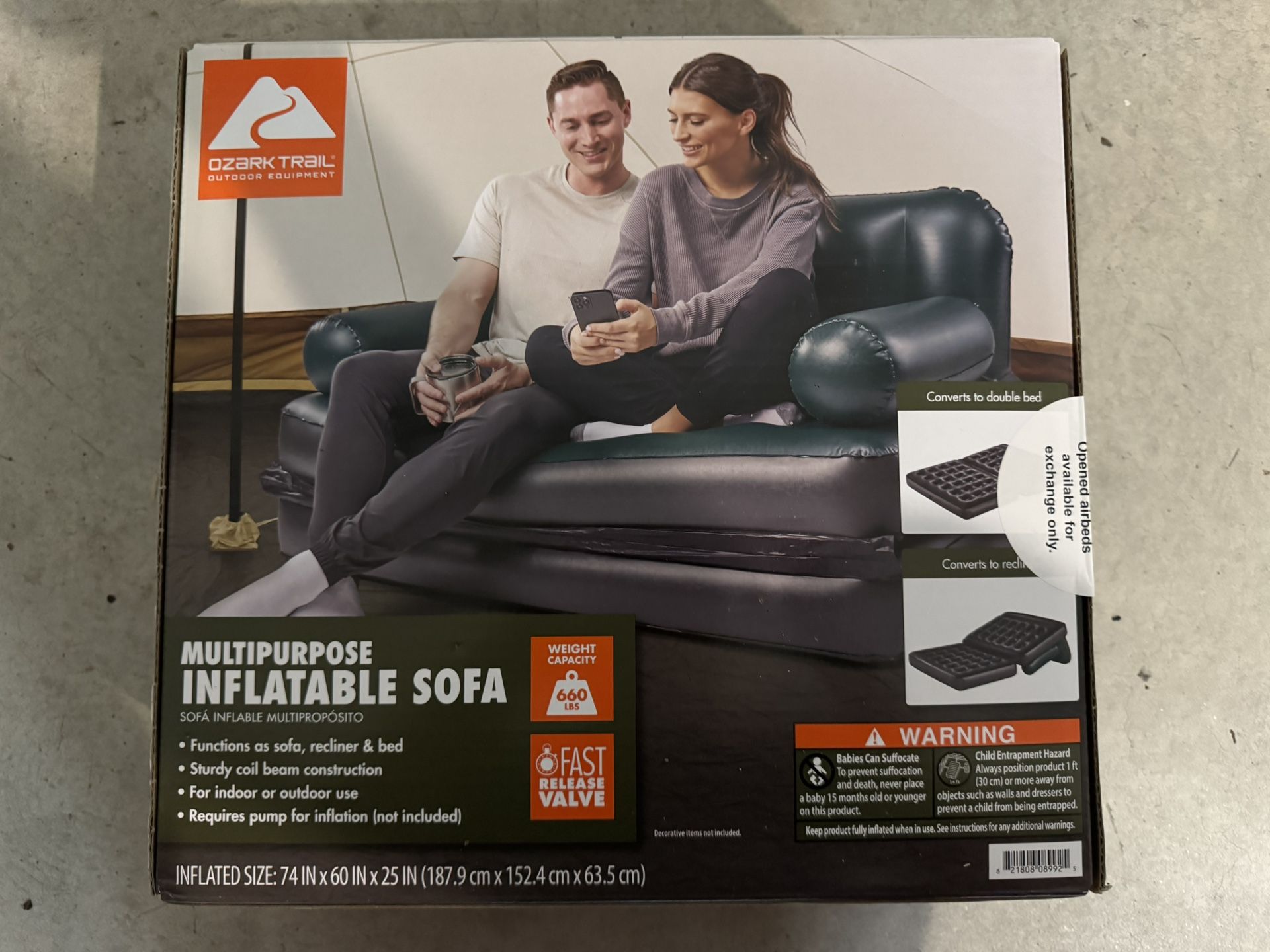 Blow Up Sofa/Bed Combo (New)