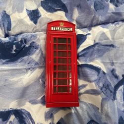 Red London Booth Piggy Bank 