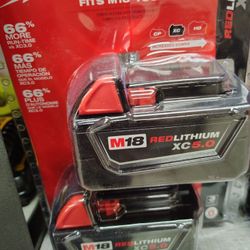 Milwaukee 5.0ah Battery 2 Pack