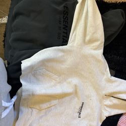 ESSENTIALS Hoodie (Black & Oatmeal)