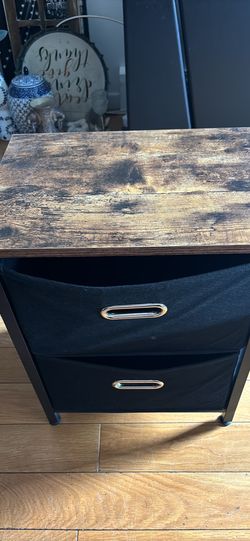 New Two Drawers Side Table  -cash -$15