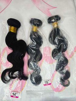 14"16"18" human hair bundles weft   body wave  new
