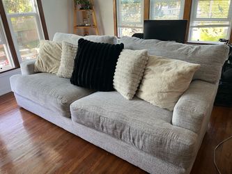 Light Gray Fabric Sofa Couch