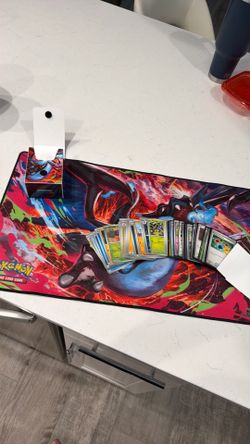 Pokémon cards with mat
