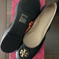 Tory Burch Allie Leather Ballet Flats