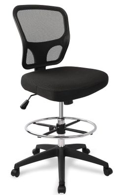 Armless Drafting Chair Tall Office Chair