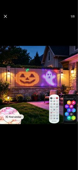 600LED Smart Outdoor Mesh Net Lights, 4x10ft with App & Remote, Music Sync, IP65 Waterproof, DIY Color Modes.