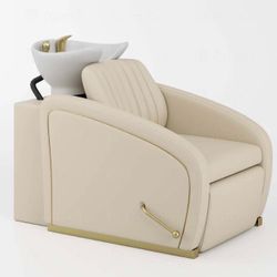 Beige Shampoo Chair 