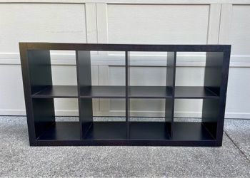 IKEA KALLAX Cube Shelf, black-brown