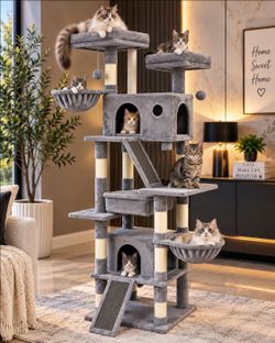🐱 ÁRBOL PARA GATOS GIGANTE – 81" – $85 🐱