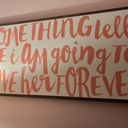 Like New Painted Wood Nursery Sign