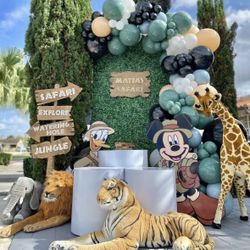 Mickey Safari Party Backdrop 