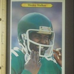 1980 Topps Wesley Walker New York Jets N.Y. #5 Hall Of Fame HOF Football Sports Photo Super Jumbo Large Over-sized Card Collectible Vintage NFL
