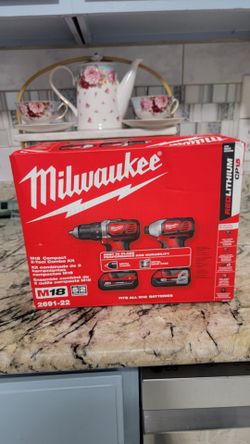 M18 18V Lithium-Ion Cordless Drill Driver/Impact Driver Combo Kit (2-Tool) W/ Two 1.5Ah Batteries, Charger Tool Bag