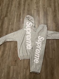 Supreme Gray Hoodie and Sweatpants Set