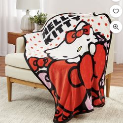 Hello Kitty Soft Plush Throw Blanket Sanrio
