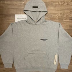 Essential hoodie dark oat size L