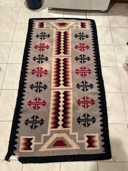 VTG Navajo Hand Knotted Wool Rug