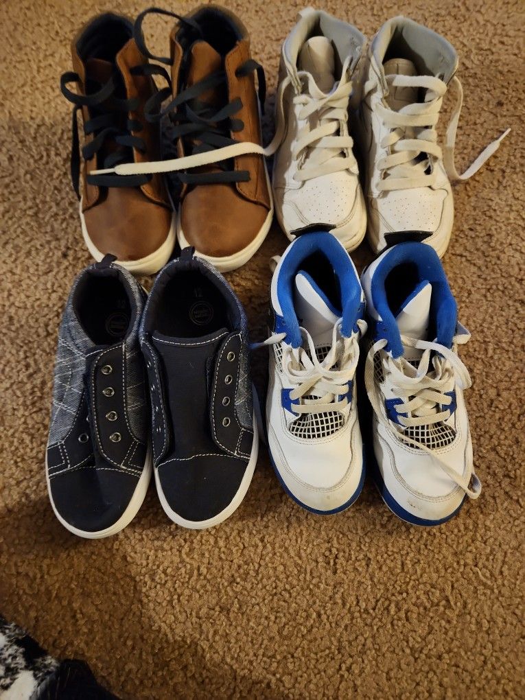 4 Pairs Size 12 Little boys Shoes